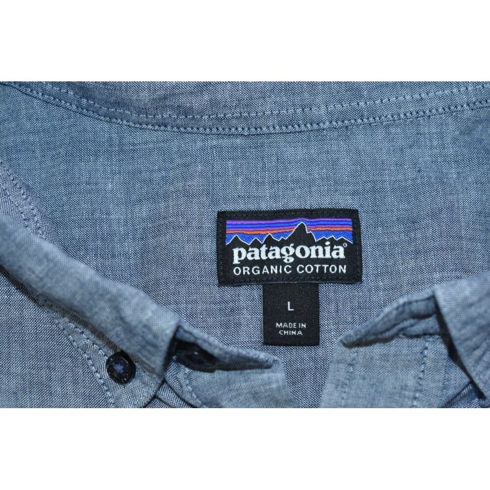 Patagonia Bluffside Men's Shirt Size L Organic Cotton Lightweight Short Sleeve - Picture 7 of 12